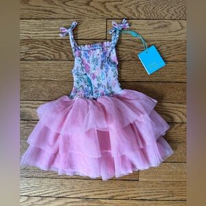 Posh Peanut Pink Floral Tutu Dress - Size 2 -  NWT